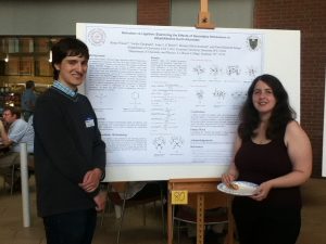 two students in front of their poster.